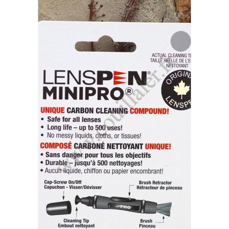 Stylo de nettoyage Lenspen NMP-1 - Objectif Appareil-photo Compact - Surface carbone et Pinceau - Lenspen NMP-1
