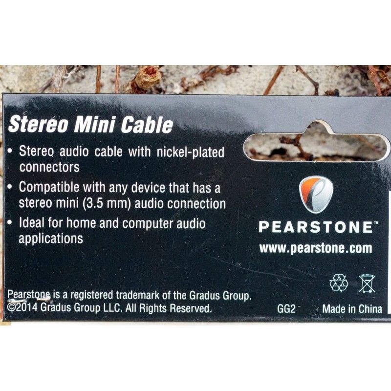 Audio Cable Pearstone MMSA-101.5B - Minijack 3.5mm TRS - 1.5ft - Microphone extension male-male - Pearstone MMSA-101.5B