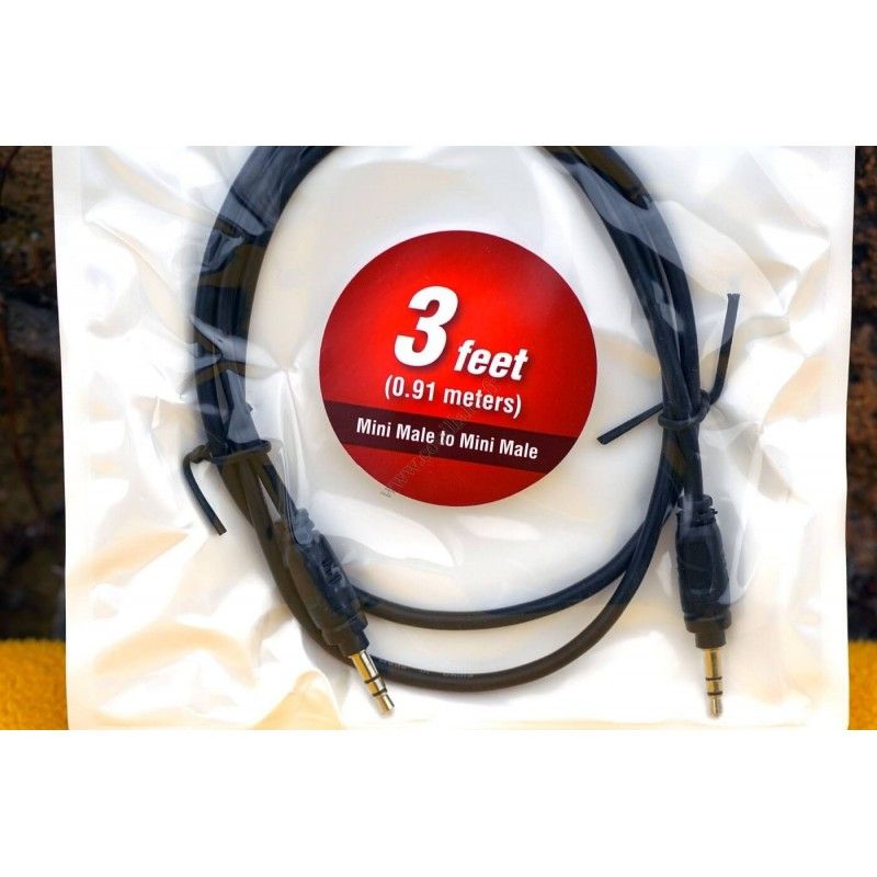 Audio Cable Pearstone MMSA-103B - Minijack 3.5mm TRS - 3ft - Microphone extension male-male - Pearstone MMSA-103B