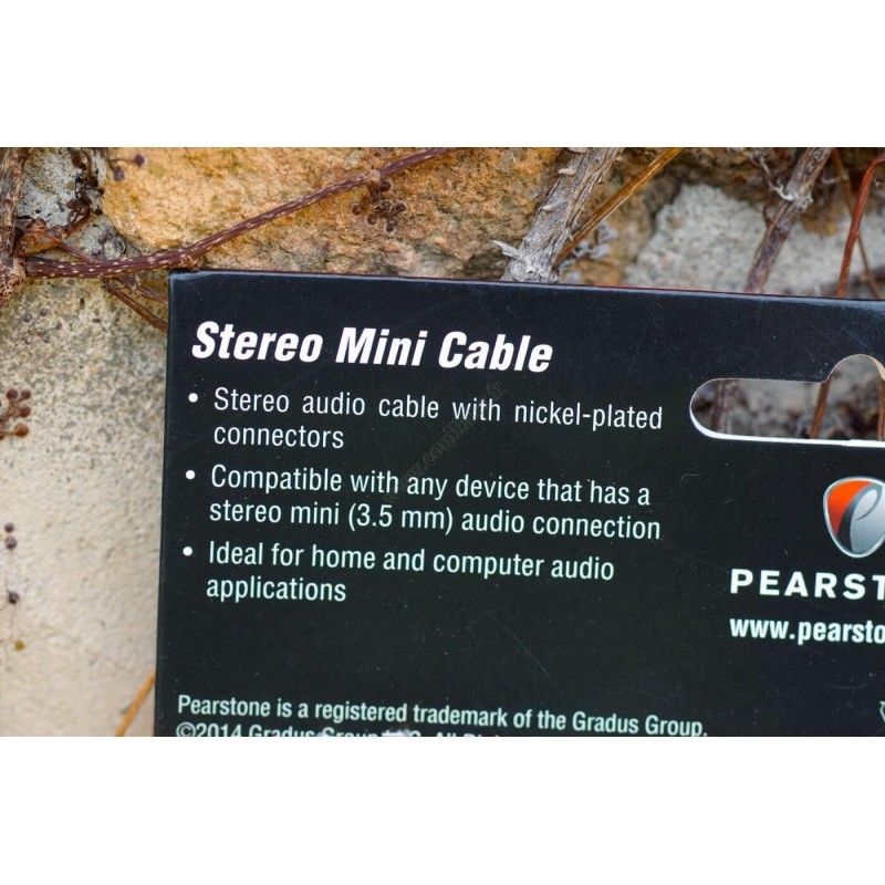 Câble audio Pearstone MMSB-101.5B - Minijack 3.5mm TRS - 46cm - Microphone rallonge enceinte - Mâle-Femelle - Pearstone MMSB-...
