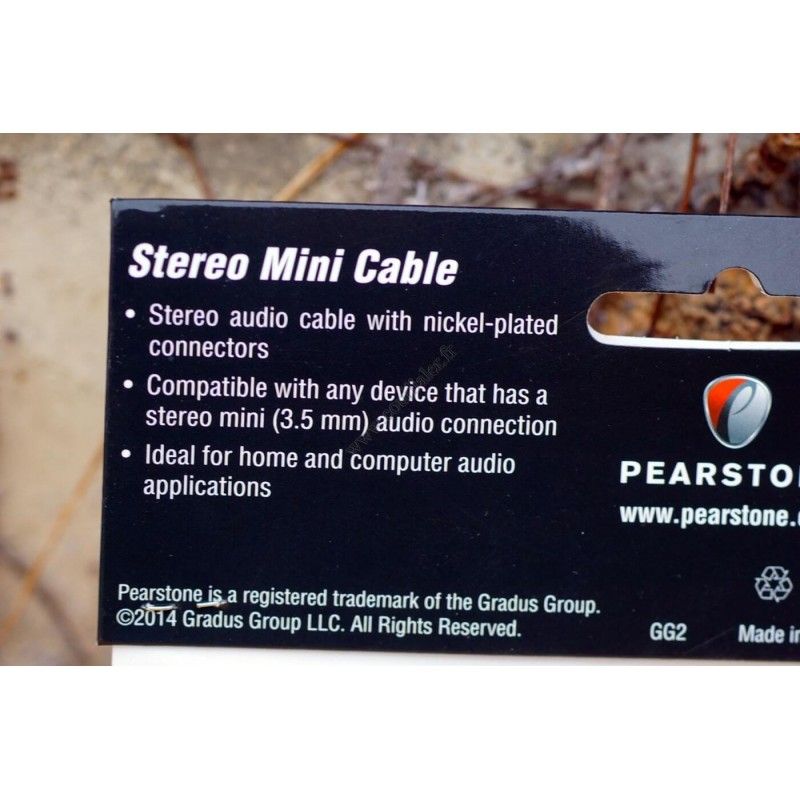 Audio Cable Pearstone MMSB-103B - Minijack 3.5mm TRS - 3ft - Microphone extension male-female - Pearstone MMSB-103B