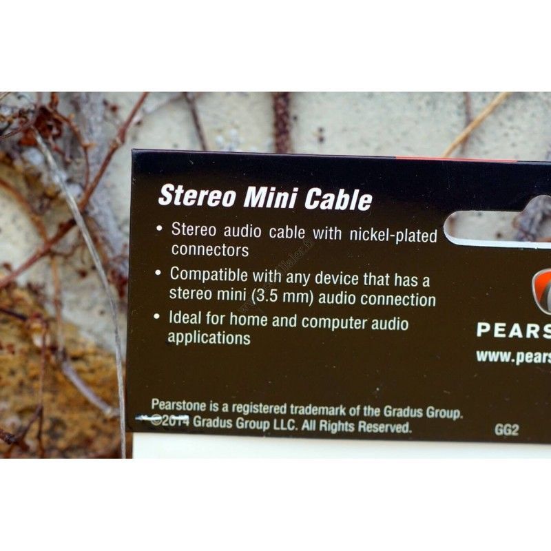 Câble audio Pearstone MMSB-106B - Minijack 3.5mm TRS - 1.8m - Microphone rallonge enceinte - Mâle-Femelle - Pearstone MMSB-106B