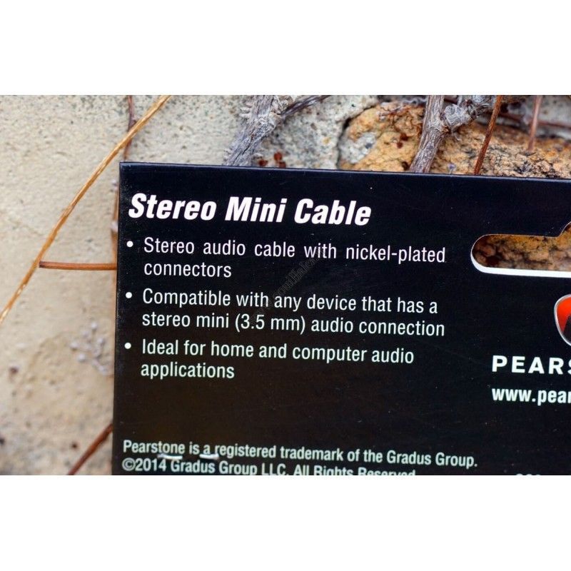 Câble audio Pearstone MMSB-110B - Minijack 3.5mm TRS - 3m - Microphone rallonge enceinte - Mâle-Femelle - Pearstone MMSB-110B