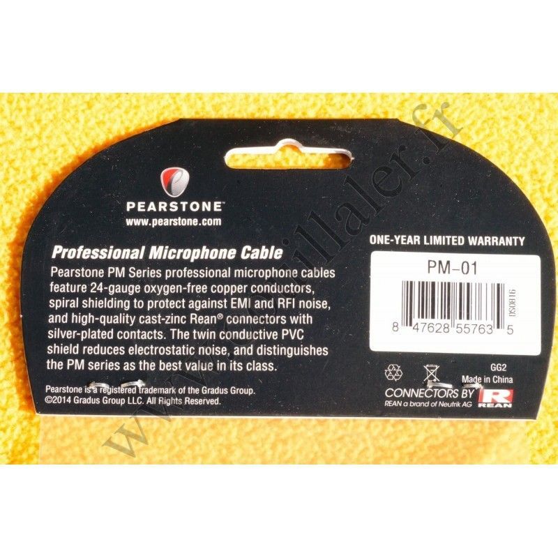 Pearstone PM-01 - Câble Audio XLR Mâle-Femelle 3 broches - 30cm - Pearstone PM-01