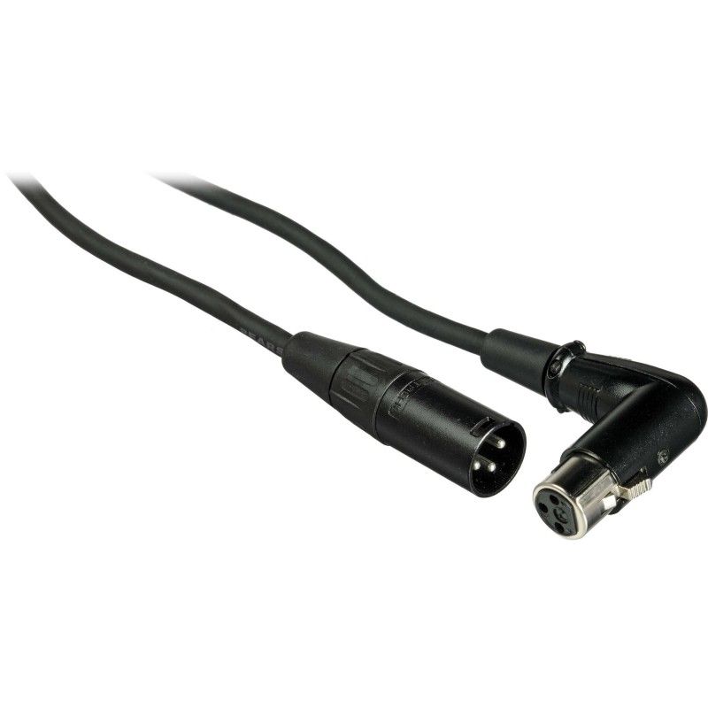 Pearstone PM-10R - Angled XLR Audio Cable Male-Female 3-Pin - 3m - Pearstone PM-10R