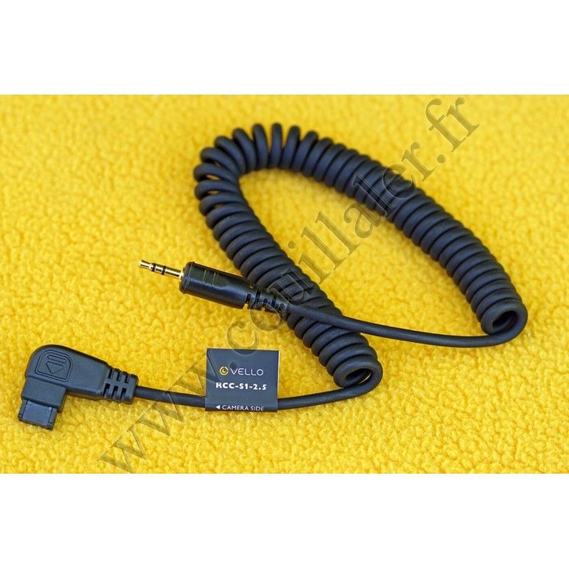 Remote commander cable Vello RCC-S1-2.5 - Sony Remote Alpha/Minolta plug and MiniJack 2.5mm - Vello RCC-S1-2.5