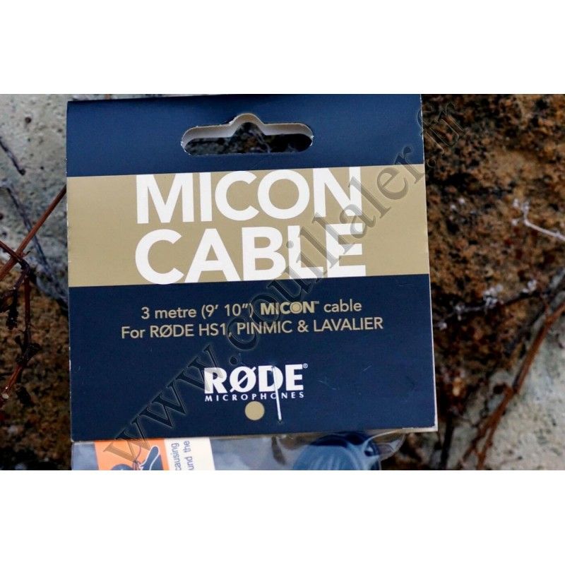 Rode Micon Cable 3m - Rallonge Microphone Røde - Noir - Rode Micon Cable 3m