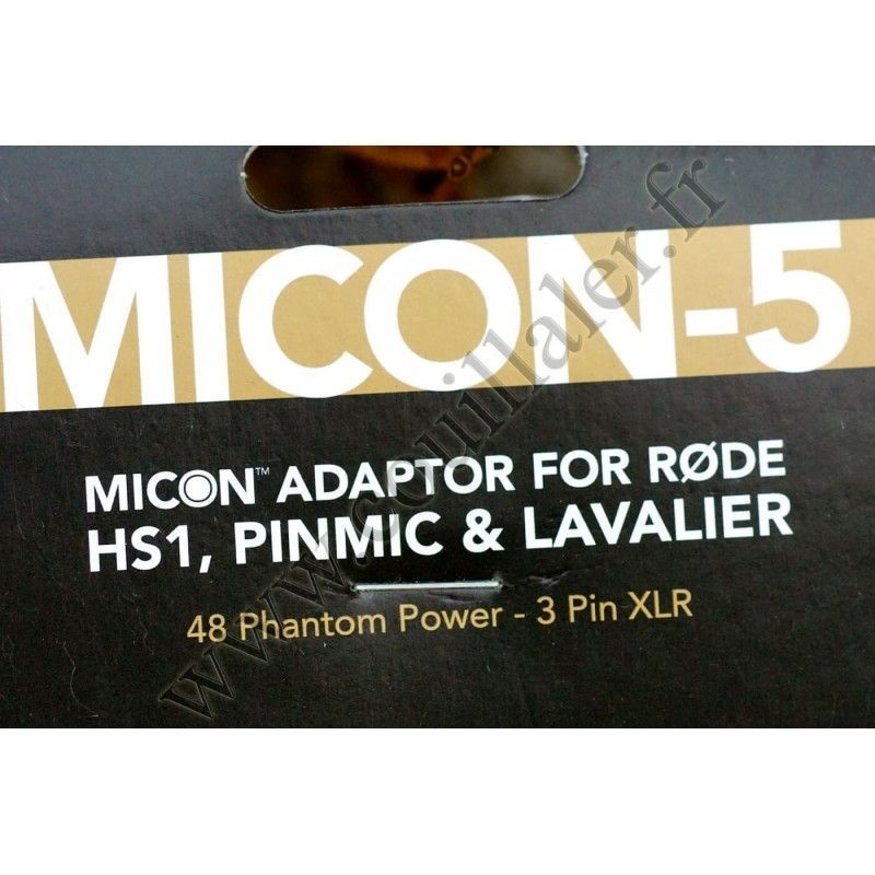 Adaptateur Rode Micon-5 - Micon XLR 3 broches mâle - HS1, HS2, PinMic, Lavalier - Rode Micon-5