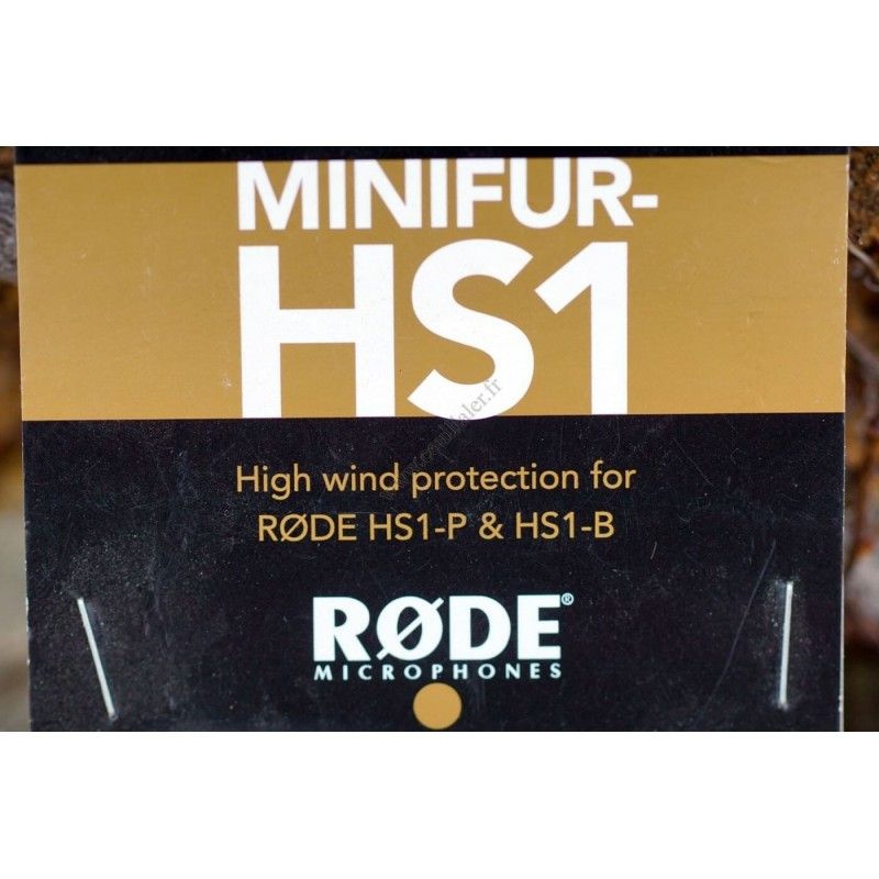 Bonnette anti-vent Rode MiniFur-HS1 - Fourrure synthétique pour microphone HS-1 - Rode MiniFur-HS1