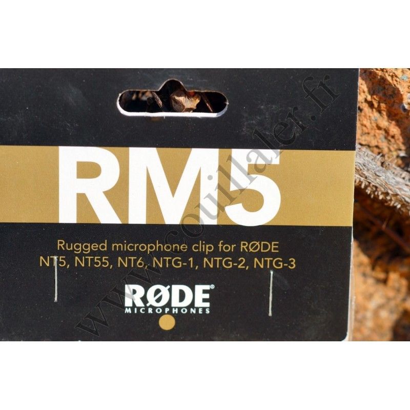 Fixation pour microphone Rode RM5 - Røde Reporter, NTG, NTG2... - Rode RM5