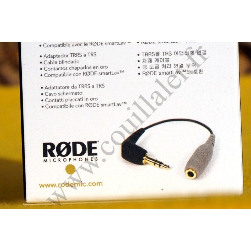 Adaptor cable Rode SC3 - MiniJack 3.5mm TRRS female to TRS male - Microphone smartphone - Rode SC3