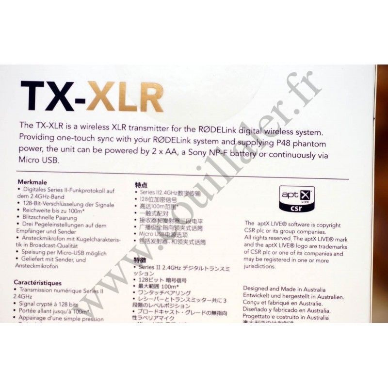 Rode TX-XLR - Wireless Transmitter for microphone XLR Reporter - Rode TX-XLR