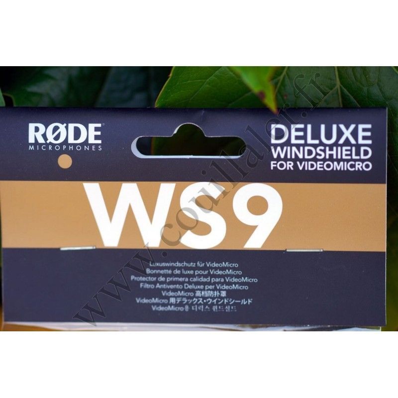Bonnette microphone Rode WS9 Deluxe - Fourrure synthétique anti-vent - VideoMicro, VideoMic Me - Rode WS9