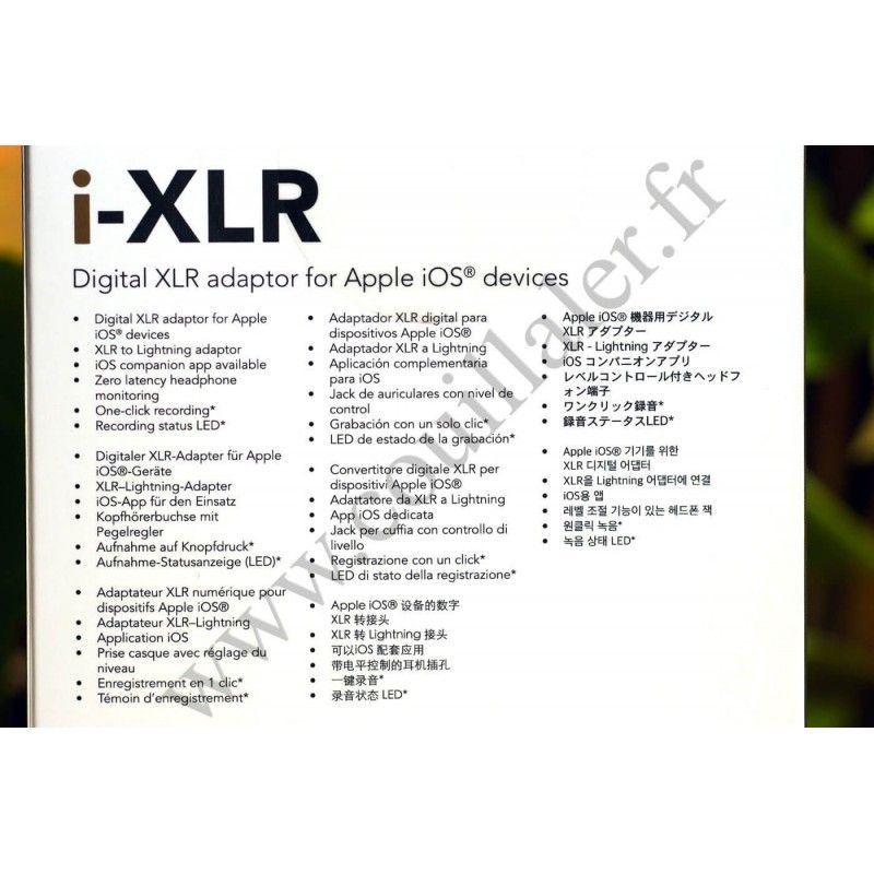 Adaptateur XLR Rode i-XLR - Microphone à main smartphone IOS iPhone - Rode i-XLR