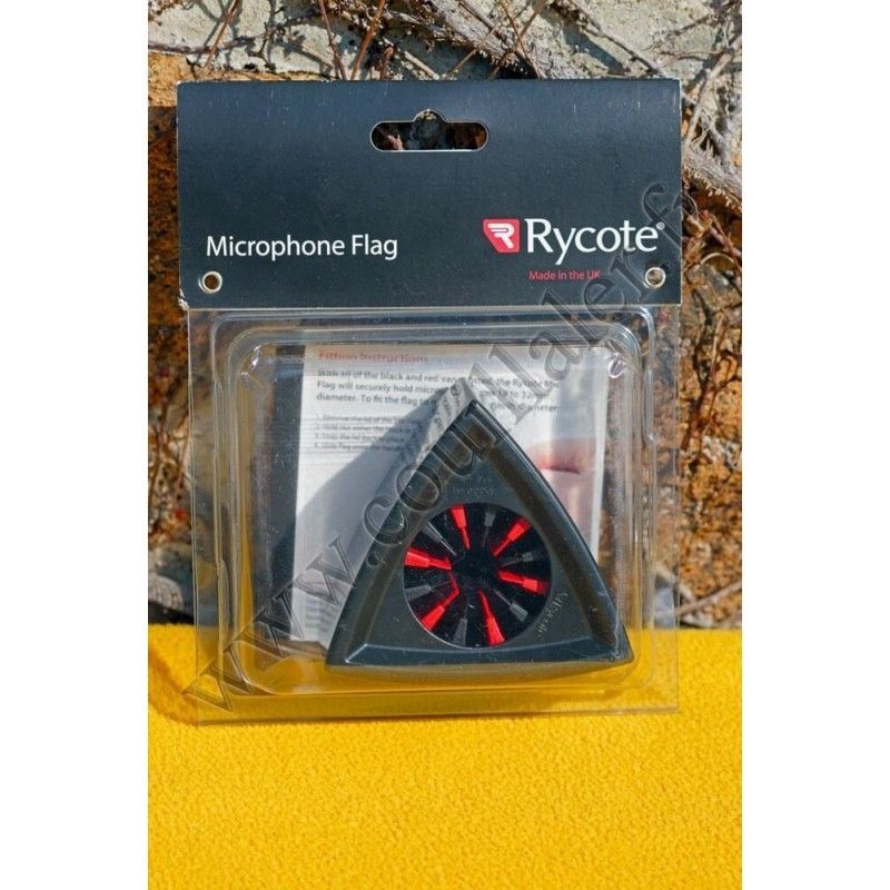 Mic Flag Rycote 107302 - Ads Support for handled microphone - triangular 3 faces - Black - Rycote 107302