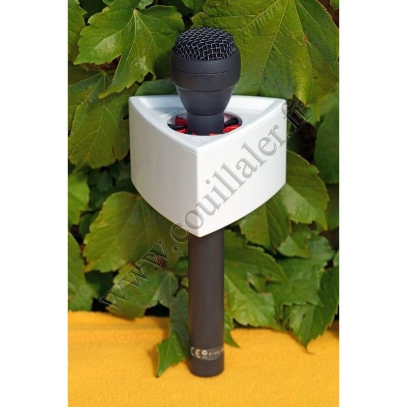 Mic Flag Rycote 107308 - Ads Support for handled microphone - triangular 3 faces - White - Rycote 107308