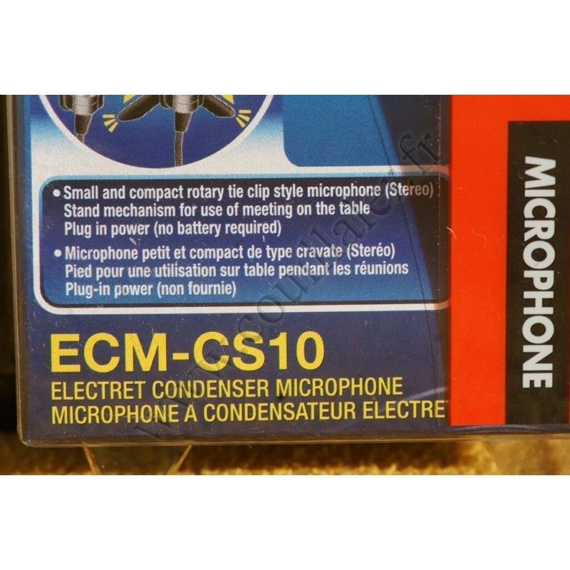 Microphone Sony ECM-CS10 - Tie Lavalier or on tripod - Sony ECM-CS10