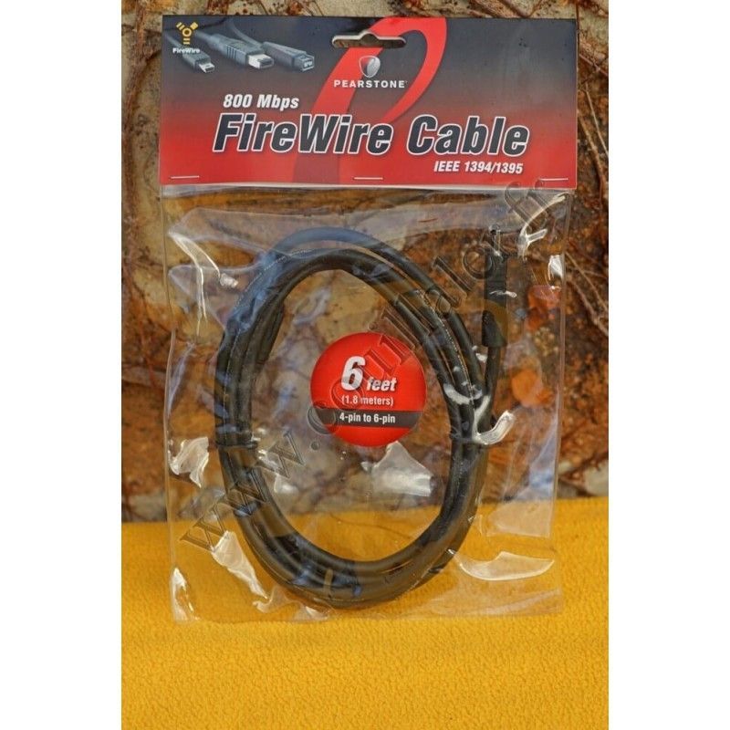 Câble Firewire i.Link Pearstone FW-4606 - 400Mo 4-6 - 4 broches 6 broches - 4-pin 6-pin - Pearstone FW-4606