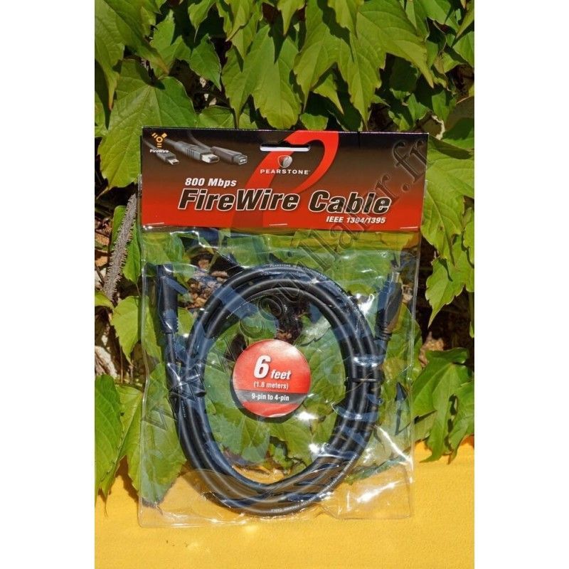 i.Link Firewire Cable Pearstone FW-9406 - 800Mb - 9-4 - 9-pin 4-pin - Pearstone FW-9406