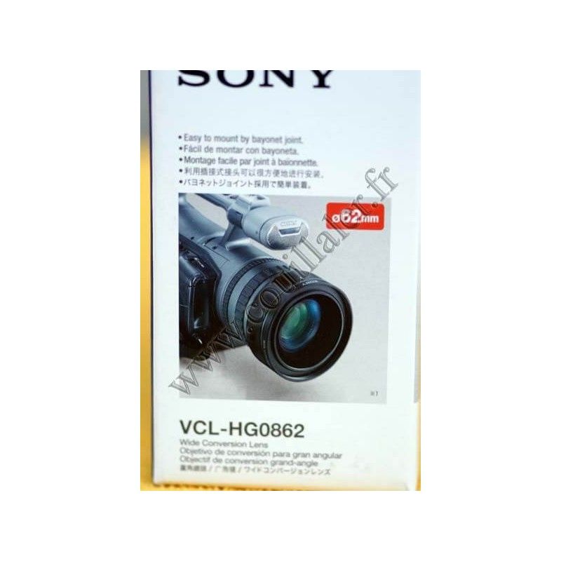 Wide angle converter Sony VCL-HG0862 - Camcorder Handycam 62mm - Sony VCL-HG0862