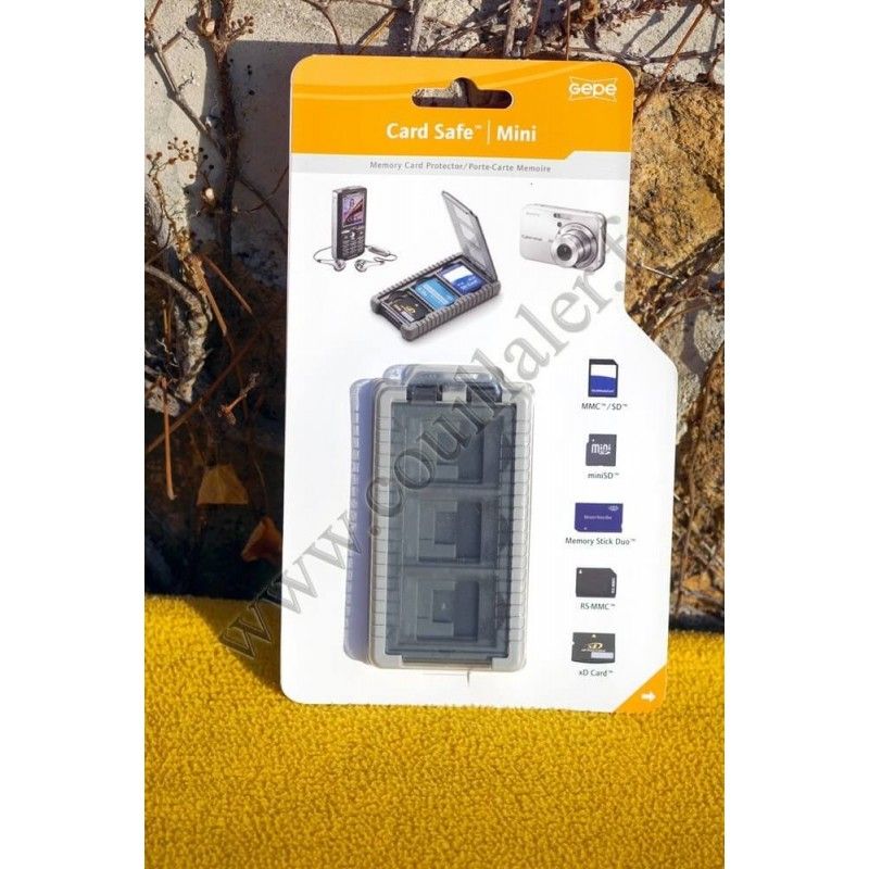 Étui carte-mémoire rigide Gepe Card Safe Mini Onyx 3853 - Gepe Card Safe Mini Onyx 3853