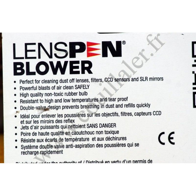 Air blower Lenspen HB-1 - Cleaning tool for photo & video devices - Double valve - Hurricane Blower - Lenspen HB-1