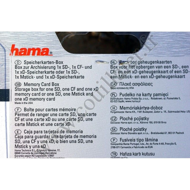 Étui carte-mémoire rigide Hama CarBox 6in1 49924 - Hama CarBox 6in1 49924