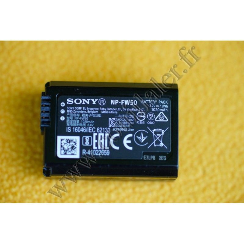Battery Sony NP-FW50 - W-Serie - InfoLithium ActiForce - Sony Alpha DSLR NEX ILCE - Sony NP-FW50