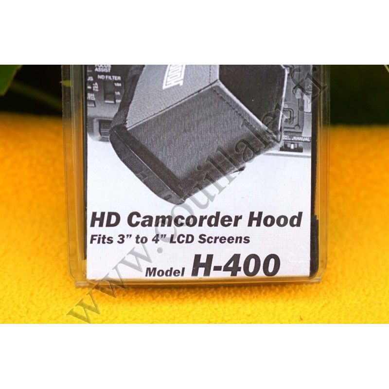 Pare-Soleil Hoodman H-400 pour écran LCD caméscope 3.5" et 4" - 16/9 - Hoodman H-400