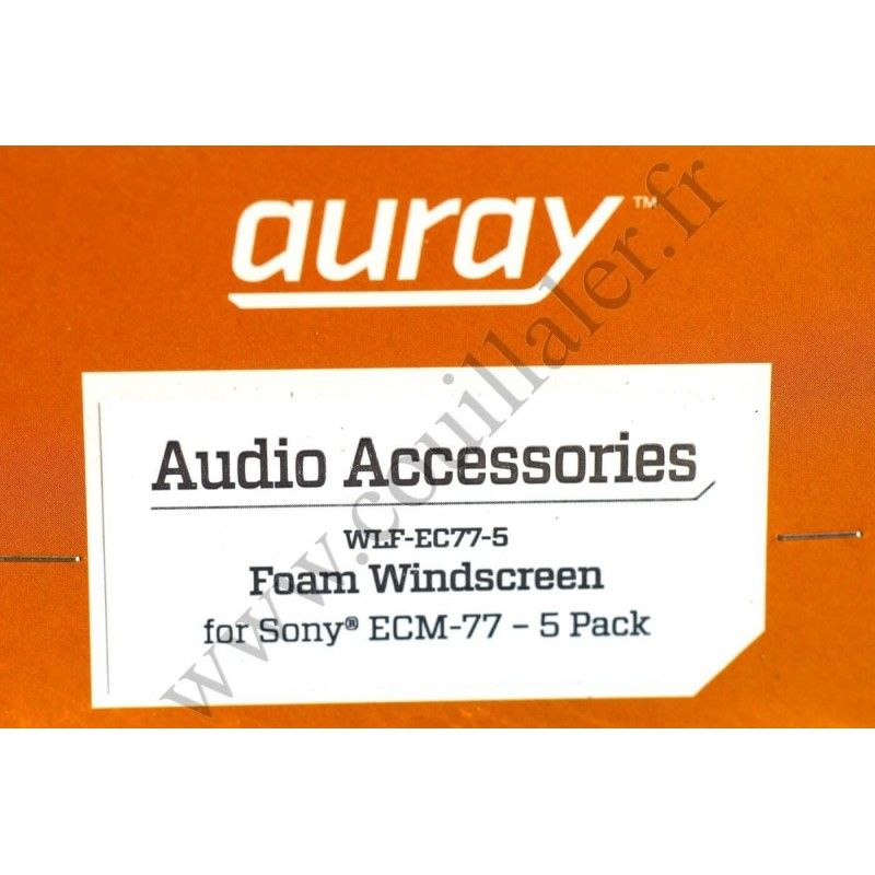 Kit Bonnettes Microphone Auray WLF-EC77-5 pour Sony ECM-77BMP - Auray WLF-EC77-5