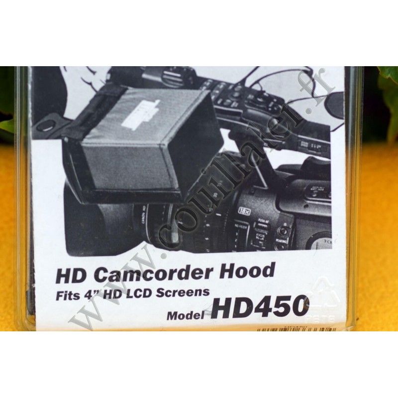 LCD Hood Hoodman HD-450 for LCD screen camcorder 4" - 16/9 - Hoodman HD-450
