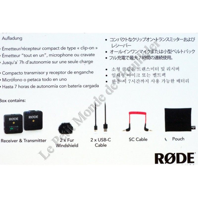Small Microphone Kit Røde Wireless Go - Digital Compact Mic - Røde Wireless Go