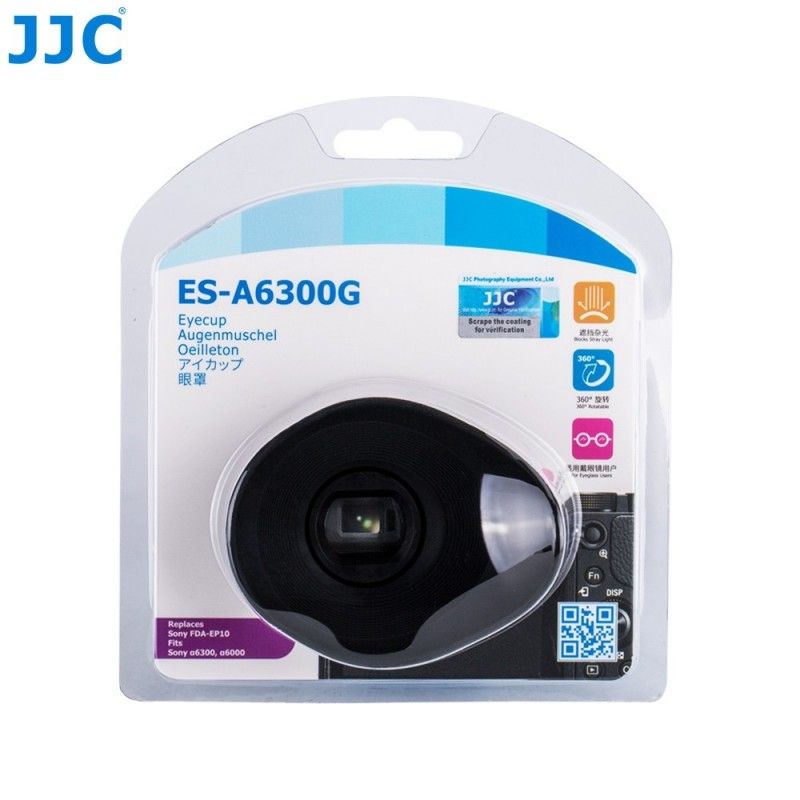 Oeilleton JJC ES-A6300G - Lunettes compatible - Pour Sony a6300, a6000, NEX-6, NEX-7, a6100 - FDA-EP10 - JJC ES-A6300G