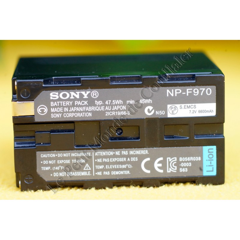 InfoLithium Serie L Battery Sony NP-F970 - 7.2 V - 47.5Wh - 6600mAh - Sony NP-F970