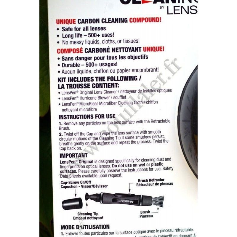 Cleaning Kit Lenspen NLPK-1 - Pen NLP-1 for photo camera DSLR and camcorder lens, air blower HB-1, Microfiber MK-2 - Lenspen ...