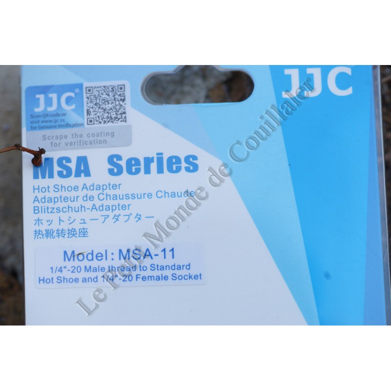 Adaptor JJC MSA-11 - Replaces Sony VCT-CSM1 - Accessory Shoe for Action Cam, LCD screen monitor - JJC MSA-11