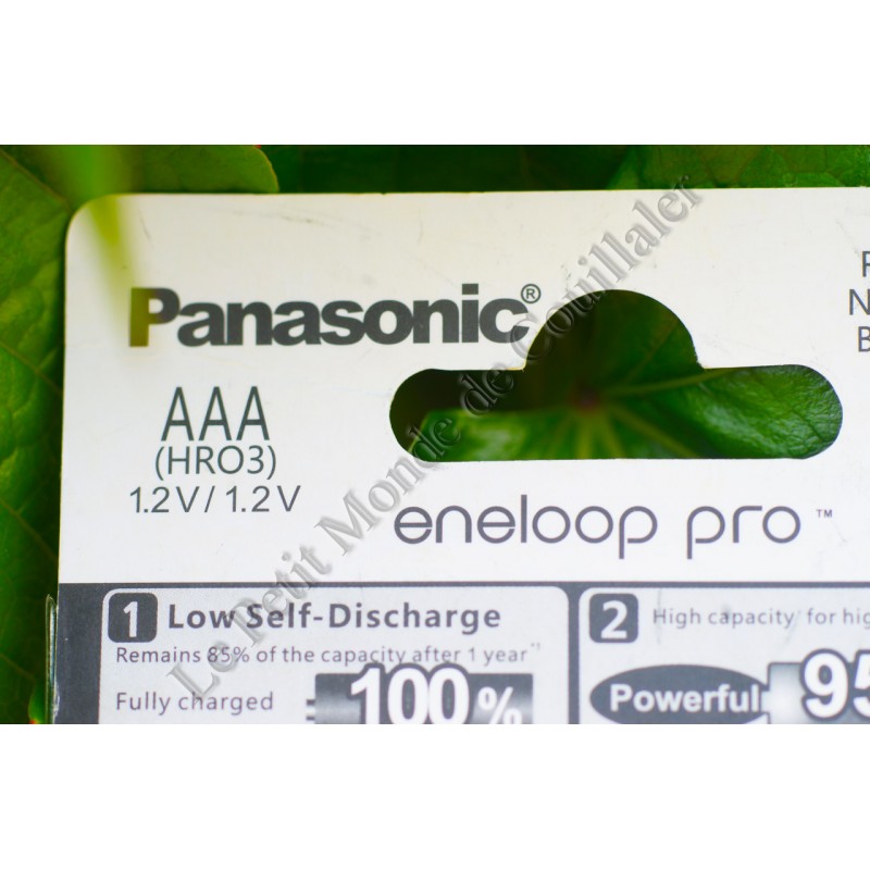 4 rechargeable batteries Panasonic Eneloop Pro AAA 950mAh - Flash Photo Ni-MH 1.2V HR03 - Eneloop Pro BK-4HCCA